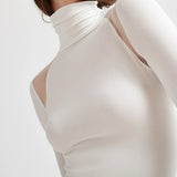 Women Jumpsuit Long Sleeve Jumpsuit Mesh Stitching