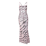 Women Halter Tops Summer Fashion Printed Slim Strap Dress