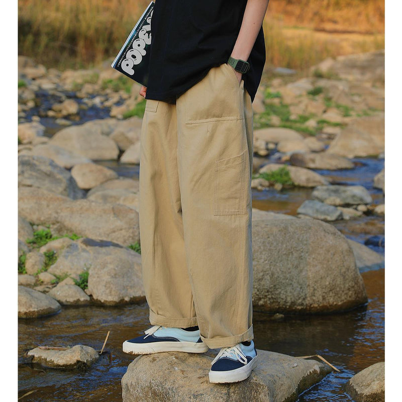Men Sweatpants Loose Straight Men's Pants Summer 100 Casual Pants