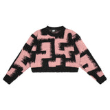 Women Sweater Short Knitwear Crew Neck Casual Girls Autumn