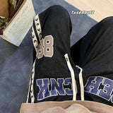 Men Sweatpants Retro Pants Men's Autumn All-Match Sweatpants Loose Straight Casual