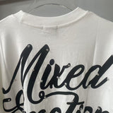 Mixed Emotion T-Shirt Hip Hop Short Sleeve Rhinestone Embellished T-Shirt
