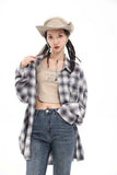 Unisex Jacket Autumn Plaid Loose Shirt
