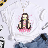 Kamado Nezuko Graphic T Shirt Women's Fashion Anime