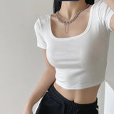 Women T-Shirt Short-Sleeved T-shirt Women's Summer Top Bottoming Shirt