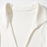 Women T-Shirt Autumn Long Sleeve Lapel V-Shaped Women's T-shirt