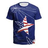 National Flag Day T Shirts Spring/Summer Independence Day Men's Sportswear Short Sleeve Printing