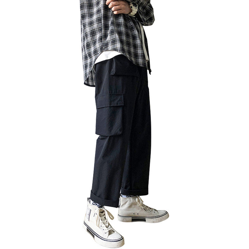 Men Sweatpants Men's Fashion Brand Casual Pants Ninth Hong Kong Style Loose