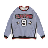Men Hoodie Sports Style Letter Multicolor Printing round Neck Sweater