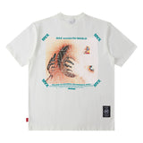 Men T Shirt Printed Short-Sleeved T-shirt Men's Street Idle Style Couple Casual
