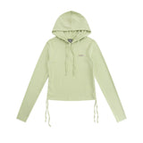 Women Long Sleeve T-Shirt Hooded Long Sleeve T-shirt Women's Spring and Autumn Solid Color Casual