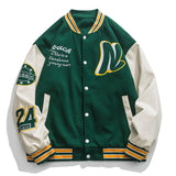 Varsity Jacket Vintage Letter Embroidered Baseball Uniform Boys Autumn and Winter Jacket Jacket