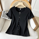 Women T-Shirt T-shirt Women's Tops Sense of Design Shirt Short Sleeve Summer