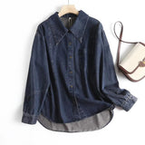 Women T-Shirt Autumn Long Sleeve Denim Shirt Jacket