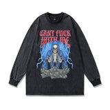 Men Long Sleeve Shirt Flame Print Long Sleeve T-shirt Men and Women Couple