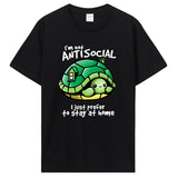 Funny Green Turtle Save The Ocean T Shirts Graphic Street