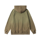 Men Fleece Lined Hoodie Fall/Winter Hoodie Men's Gradient Letter Embroidery Zipper Jacket