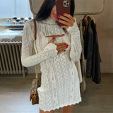 Women Desses Woolen Dress Autumn Women's Hip Skirt