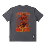 Men's T Shirt Printed Short-Sleeved T-shirt Men's and Women's High Street Hip Hop Retro