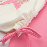 Women Hoodie Five-Pointed Star Affixed Cloth Embroidered Hooded Hoodie Short Women's Autumn