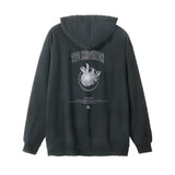 Men Hoodie Washed and Worn Hooded Sweater Men's Loose Plant Flower Print