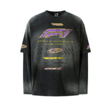 Unisex long-sleeved shirt with monkey print