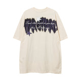 Men T Shirt Street Graffiti Short Sleeve T-shirt Men and Women Couple Loose Hip Hop
