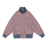 Unisex Jacket Autumn Vintage Stand Collar Coat Women's Clothing