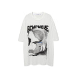 Men T Shirt Loose Half Sleeve T-shirt Men's Printed Short Sleeve