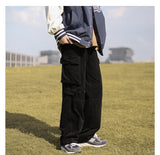 Men Sweatpants Japanese Men's Fashion Brand Loose Straight Mopping Pants