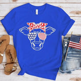 Women's Independence Day T Shirt round Neck Short Sleeve T-shirt Women's Top