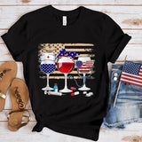 Women's Independence Day T Shirt round Neck Short Sleeve T-shirt Women's Top