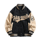 Varsity Jacket Vintage Spring and Autumn Vintage Baseball Uniform Embroidered Suede Fabric Jacket Letters Men's Jacket