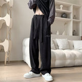 Men Sweatpants Draping Ice Silk Leggings Men's Summer Loose Wide-Leg Pants