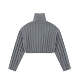 Women Sweater Short Sweater for Girls Spring and Autumn Casual Long Sleeve Sweater