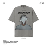 American vintage street T-shirt pure cotton men's and women's summer loose