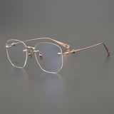 CHH Chrome Hearts Glasses Ultra Light Titanium Frameless Wide Myopia Glasses Frame