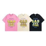 Men's T Shirt Letter Print Couple's Short-Sleeved T-shirt Men's and Women's Casual All-Matching