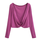 Women T-Shirt Spring and Autumn Long Sleeve Workout Clothes Loose Sports