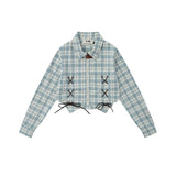 Women Long Sleeve Shirt Girls' Autumn Short Shirt Casual Shoulder
