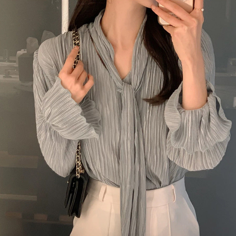 Women Long Sleeve Shirt V-neck Top for Women Loose Shirt Casual