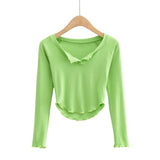 Women T-Shirt Bottoming Shirt Yoga Workout Long Sleeve T-shirt