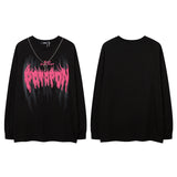 Men Long Sleeve Shirt Printed Couple Long Sleeve T-shirt Loose Bottoming Top Men and Women