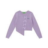 Women Sweater Short Sweater Decorative Long Sleeve Girls' Tops