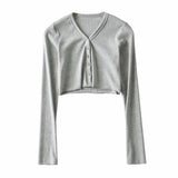 Women T-shirt Slim-Fit Short Long Sleeve T-shirt