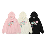 Men Hoodie Printed Foam Hooded Sweater Men's Autumn and Winter Loose Casual