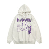 Men Hoodie Cartoon Letter Print Hoodie