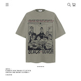 American vintage street T-shirt cotton men loose summer