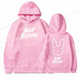 Rapper Bad Bunny Hoodies Rabbit Print Men Woman Streetwear