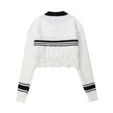Women Sweater Short Knitwear for Girls Spring and Autumn round Neck